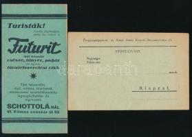 1903-1935 4 db cserkész levelezőlap és nyomtatvány