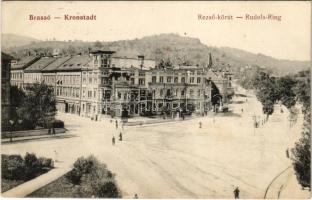 1913 Brassó, Kronstadt, Brasov; Rezső körút, Villa Kertsch, Dr. Adler fogorvos / Rudolfs-Ring / street, dentist