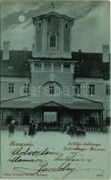 1899 (Vorläufer) Temesvár, Timisoara; Erdélyi laktanya este / Siebenbürger Kaserne / Transylvanian military barracks at night