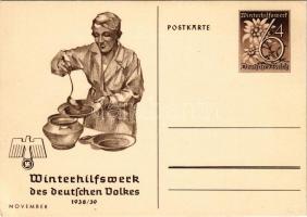 Winterhilfswerk (WHW) des deutschen Volkes 1938-39 November / "Winter Relief of the German People" NSDAP Nazi Party propaganda, working class, swastika; 6+4 Ga. (EK)