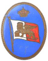 Olaszország DN Velence zászlaját ábrázoló zománcozott bronz jelvény, csak részben kiolvasható "...C.A. SAN..." gyártói jelzéssel (26x21mm) T:2 zománchiba Italy ND Enamelled badge depicting the flag of Venice, only partially readable "...C.A. SAN..." maker's mark (26x21mm) C:XF enamel error