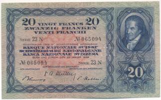 Svájc 1931. 20Fr 23N 065094 T:II-  Switzerland 1931. 20 Francs 23N 065094 C:VF  Krause P#39c.33