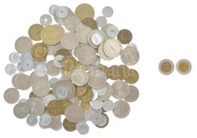 130db-os magyar érmetétel, közte 2002. 100Ft "Kossuth" (2db) T:vegyes