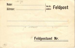 Feldpostkarte / Kézzel rajzolt és festett Tábori Postai Levelezőlap / WWI German and Austro-Hungaria...