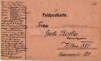 1917 Windmühle. Feldpostkarte / Kézzel rajzolt Tábori Postai Levelezőlap, szélmalom / WWI Austro-Hun...