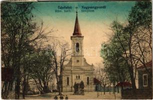 1938 Nagymegyer, Velky Meder, Calovo; Római katolikus templom. Weisz Mór kiadása / church