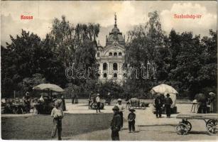 1908 Kassa, Kosice; Szabadság tér, piac, színház / square, market, theatre