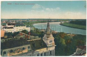 1917 Arad, Maros részlet madártávlatból. Vasúti levelezőlapárusítás 55. sz. 1915. / general view, Mures riverside (EB)