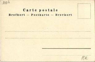 Folklore art postcard. litho