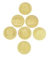 2006-2019. "A világ legkisebb arany érméi" 7db-os aranyérme gyűjteménye klf országok darab...