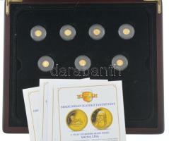 2006-2019. "A világ legkisebb arany érméi" 7db-os aranyérme gyűjteménye klf országok darab...