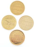 2000. "Európa nagyjai" 4xklf Göde Bayerisches Münzkontor kiadású festett, aranyozott emlék...