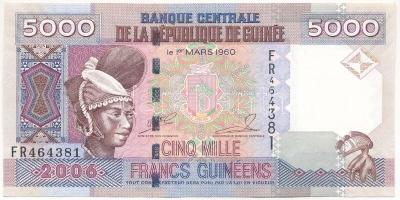 Guinea 2006. 5000Fr FR 464381 T:II Guinea 2006. 5000 Francs FR 464381 C:XF Krause P#41a