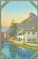 Kb 80 db képeslap a múlt század 10-es éveiből: Ausztria, Németország, Svájc, kevés egyéb, kis Albumb...