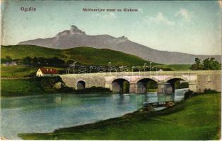 1915 Ogulin, Molinarijev most sa Klekom / híd / bridge (EK)