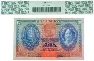 1907. 20K "2250 064629" eredeti PCGS tokban T:58 (I-,II) / Hungary 1907. 20 Korona "2...