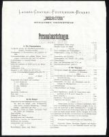 cca 1870 Országos Központi Tűzoltó iroda árjegyzékek magyar, német 4+4 p