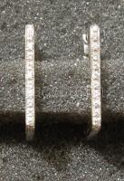 Art deco fehérarany brill köves (22db) fülbevaló (18K) 7,63g