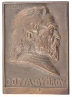 Solymári Valkó László (1909-1984) 1954. Dózsa György bronz plakett (64x88mm) T:1-
