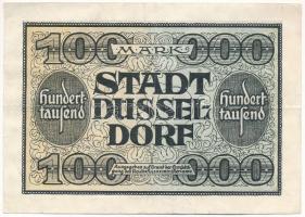 Németország / Weimari Köztársaság / Düsseldorf 1923. 100.000M T:III 
Germany / Weimar Republic / Dü...