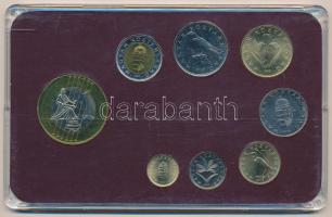 1995-2004. 1Ft-10Ft (7xklf) forgalmi érme összeállítás + 1EUR próbaveret műanyag dísztokban T:1,1- p...