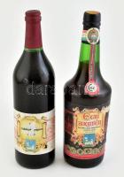1969-1976 Egri Bikavér és Cabernet Sauvignon, 2 palack bontatlan palack száraz vörösbor, 0,7 l.