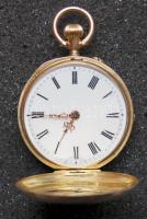 Női aranyfedeles (14K) zsebóra, működőképes (belül fém)