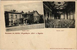 Zagreb, Agram, Zágráb; Zgrada Kola, Dvorana Kola. Uspomena na pravoslava 40-godisnjice Kola (fl)