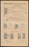 1934 Major János épület-, bútorvasalás és asztalosszerszám árjegyzéke, 36p