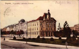 1918 Zagreb, Agram, Zágráb; Trgovacka i obrtnicka komora / Kereskedelmi és Iparkamara / Chamber of Commerce and Industry