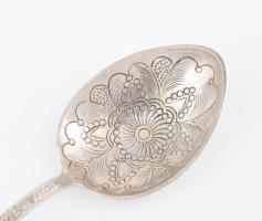 Ezüst (Ag) orosz japonizáló teáskanál Nagasaki felirattal, 6db, jelzett, 1900 körül, h: 13 cm, nettó...