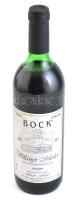 1996 Bock Villányi Merlot. Pincében, szakszerűen tárolt, bontatlan palack száraz vörösbor, a címkén kopásnyomokkal, 12,5%, 0,75 l.