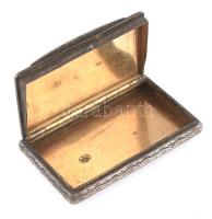 Antik ezüst (Ag) Prága 1853. Tubákos szelence, jelzett, 4x6,5 cm, nettó: 46g