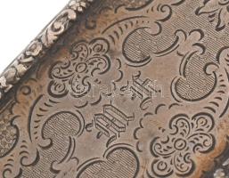 Antik ezüst (Ag) Prága 1853. Tubákos szelence, jelzett, 4x6,5 cm, nettó: 46g