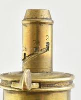 Lőportartó. XIX sz. angol. Sheffiled, James Dixon. Jelzett. Réz. 19 cm