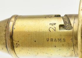 Lőportartó. XIX sz. angol. Sheffiled, James Dixon. Jelzett. Réz. 19 cm