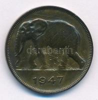 Belga-Kongó 1947. 5Fr sárgaréz T:2 karcok
Belgian Congo 1947. 5 Francs brass C:XF scratches
Krause...