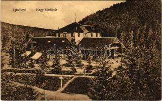 1917 Iglófüred, Spisská Nová Ves Kupele, Novovesské Kúpele; Nagy fürdőház. Stein Henrik kiadása / spa, bathhouse (gyűrődés / crease)