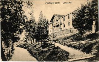 1928 Feketehegy-fürdő, Feketehegy, Schwartzenberg, Cernohorské kúpele (Merény, Vondrisel, Nálepkovo); Tompa ház és szobor / villa, statue, spa (EK)