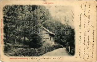 1904 Stószfürdő, Stoósz-fürdő, Kúpele Stós; Fedett kuglizó. Wlaszlovits Gusztáv kiadása / bowling alley, spa (EK)