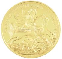 DN Magyar Aranyóriások - I. Ferenc 8 aranydukát, Szent György érem, 1820 aranyozott Cu utánveret T:PP