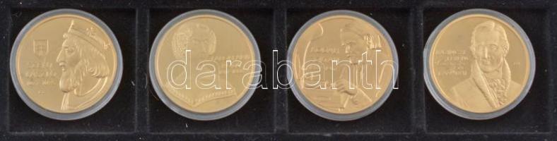 ifj. Szlávics László (1959-) 2011-2016. "Nagy Magyarok" aranyozott Cu emlékérmek (24xklf),...