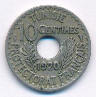 Tunézia 1920. 10c Ni-sárgaréz T:2,2- Tunisia 1920. 10 Centimes Ni-brass C:XF,VF Krause KM#243