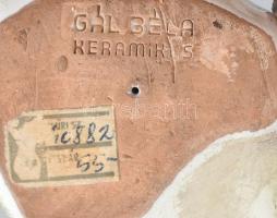 Gál Béla: Nyuszis tálka, kerámia, hibátlan, jelzett m: 13 cm