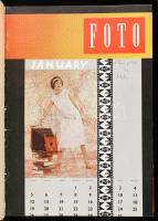 1958-1959-1961 Fotó havilap 3 évfolyama (V., VI., VIII. évf.) Félvászon-kötésekben, az 1959-es évfol...