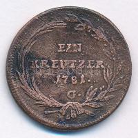 1781G 1kr Cu &quot;II. József&quot; T:2-,3