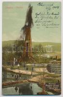 1908 Moreni, Societatea Campina-Moreni, Schela Moreni, Sonda No. 1. / oil field, oil well, oil rig (EK)