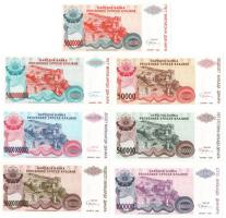 Horvátország / Krajinai Szerb Köztársaság 1993. 50.000D "Z" pótkiadás + 100.000D + 500.000...