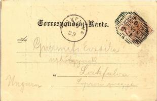 1899 (Vorläufer) Baden, Hauptplatz / main square, Holy Trinity statue. Kunstanstalt C. Binder (EK)