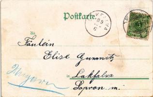 1899 (Vorläufer) Hattingen, Burg Blankenstein v. d. Nordseite gesehen, Blick ins Ruhrthal / castle, ...